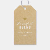 Bruin Kraft De perfecte mix bruiloft gunst Labels Cadeaulabel (Voorkant)