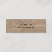 Bruin Kraft Paper Afstuderen Naam Kaart invoegen Contactkaartje (Achterkant)