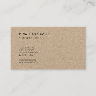 Bruin Kraft Paper elegant modern design luxe Visitekaartje
