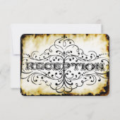 Bruin Kraft Paper Medieval Typography Wedding RSVP (Achterkant)