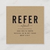 Bruin Kraft Paper Modern & minimalist Voeg Logo to Aanbevelingskaartje (Voorkant)