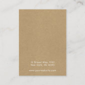 Bruin Kraft Paper Print Earning Display Kaart Visitekaartje (Achterkant)