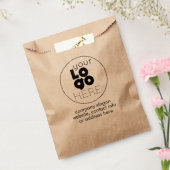 Bruin Kraft Papier Favor Tassen met Bedrijf Logo Bedankzakje (Gezegeld)