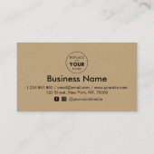 Bruin Kraft-papier - Minimale korting op Logo toev Klantenkaartje (Achterkant)