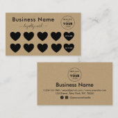 Bruin Kraft-papier - Minimale korting op Logo toev Klantenkaartje (Voorkant / Achterkant)