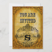 Bruin Kraft papier rustieke bruiloft Kaart (Voorkant)