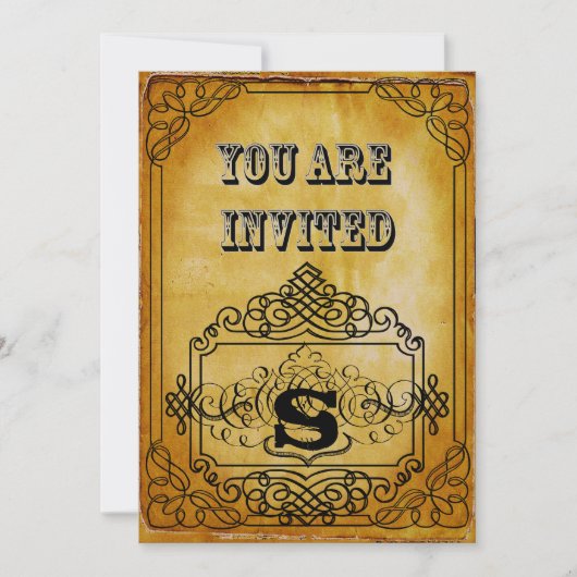 Bruin Kraft papier rustieke bruiloft Kaart (Voorkant)