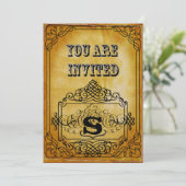 Bruin Kraft papier rustieke bruiloft Kaart (Staand voorkant)