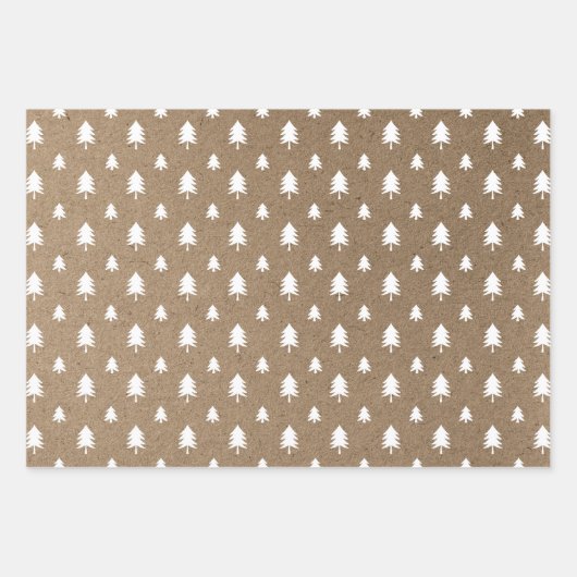 Bruin Kraftpapier-Document Modern Patroon van de K Inpakpapier Vel (Voorkant 2)