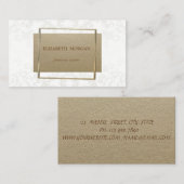 bruin kraftpapier, kant, Lijst Visitekaartje (Voorkant / Achterkant)