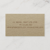  bruin kraftpapier, kant, Lijst Visitekaartje (Achterkant)