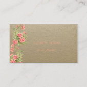  bruin kraftpapier, kant, Rozen Visitekaartje (Voorkant)