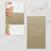 bruin kraftpapier, kant, Rozen Visitekaartje (Voorkant / Achterkant)