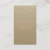 bruin kraftpapier, kant, Rozen Visitekaartje (Achterkant)