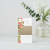 bruin kraftpapier, kant, Rozen Visitekaartje (Staand voorkant)