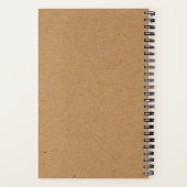 Bruin Kraftpapier Klassiek Monogram Notitieboek (Achterkant)