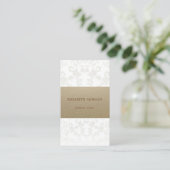  bruin kraftpapier visitekaartje (Staand voorkant)