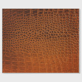 Bruin krokodilleder cadeaupapier (Vlak)