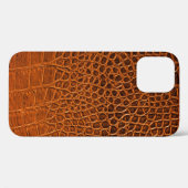 Bruin krokodilleder Case-Mate iPhone case (Achterkant (horizontaal))