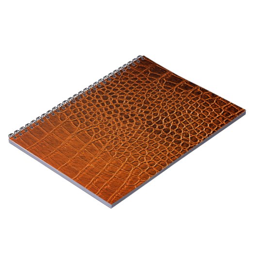 Bruin krokodilleder notitieboek (Linkerzijde)