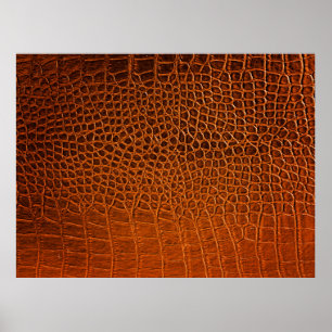 Bruin krokodilleder poster