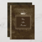 Bruin kroonhuwelijk kaart (Voorkant / Achterkant)