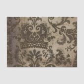 bruin kroonmotief rustieke decoupage tissuepapier (Voorkant)