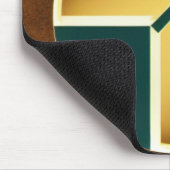 Bruin kruis met Blauwgroen achtergrond Mousepad Muismat (Hoek)