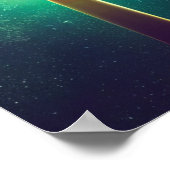 Bruin kruis met Blauwgroen Poster van Spacescape (Hoek)