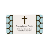 Bruin kruiselingse religie Etiket (Voorkant)