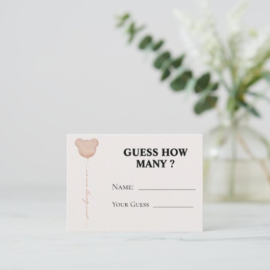 bruin kunnen we al gauw raden hoeveel spel Kaart (Staand voorkant)