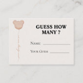 bruin kunnen we al gauw raden hoeveel spel Kaart (Voorkant)