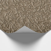 Bruin kunstleder cadeaupapier (Hoek)