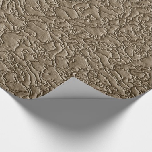 Bruin kunstleder cadeaupapier (Hoek)