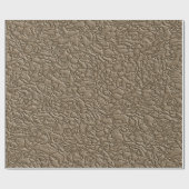 Bruin kunstleder cadeaupapier (Vlak)