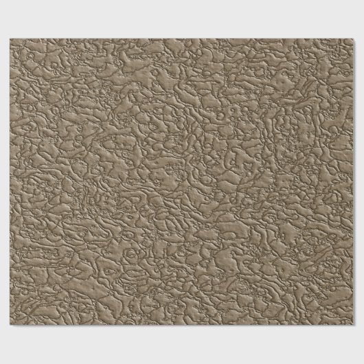 Bruin kunstleder cadeaupapier (Vlak)