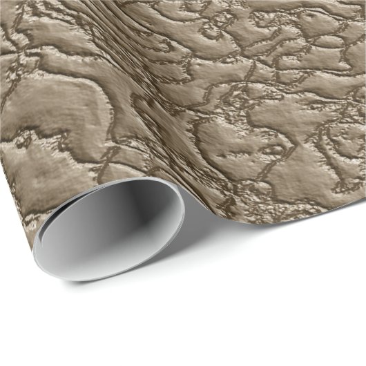 Bruin kunstleder cadeaupapier (Rol Hoek)