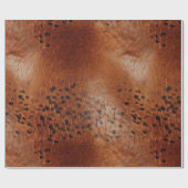 Bruin kunstleder cadeaupapier (Vlak)