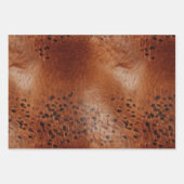 Bruin kunstleder inpakpapier vel (Voorkant 3)