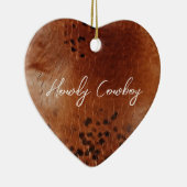 Bruin kunstleder keramisch ornament (Rechts)