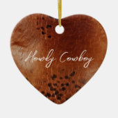 Bruin kunstleder keramisch ornament (Voorkant)