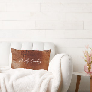 Bruin kunstleder kussen