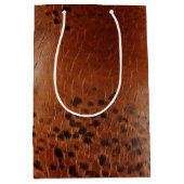 Bruin kunstleder medium cadeauzakje (Voorkant)