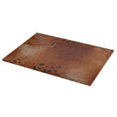 Bruin kunstleder snijplank (Hoek)