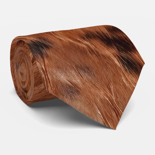 Bruin kunstleder stropdas (Opgerold)