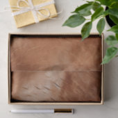 Bruin kunstleder tissuepapier (Geschenk)