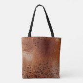 Bruin kunstleder tote bag (Achterkant)