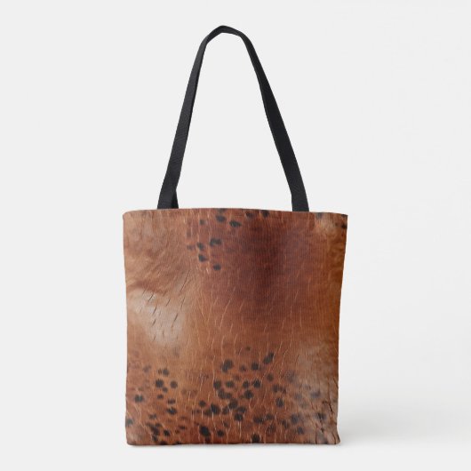 Bruin kunstleder tote bag (Achterkant)
