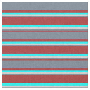 Bruin, laatgrijs, lichtgrijs en Aqua gekleurd Stof