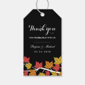 Bruin Label met bruin lebbenle tijdens herfst brui Cadeaulabel (Voorkant)